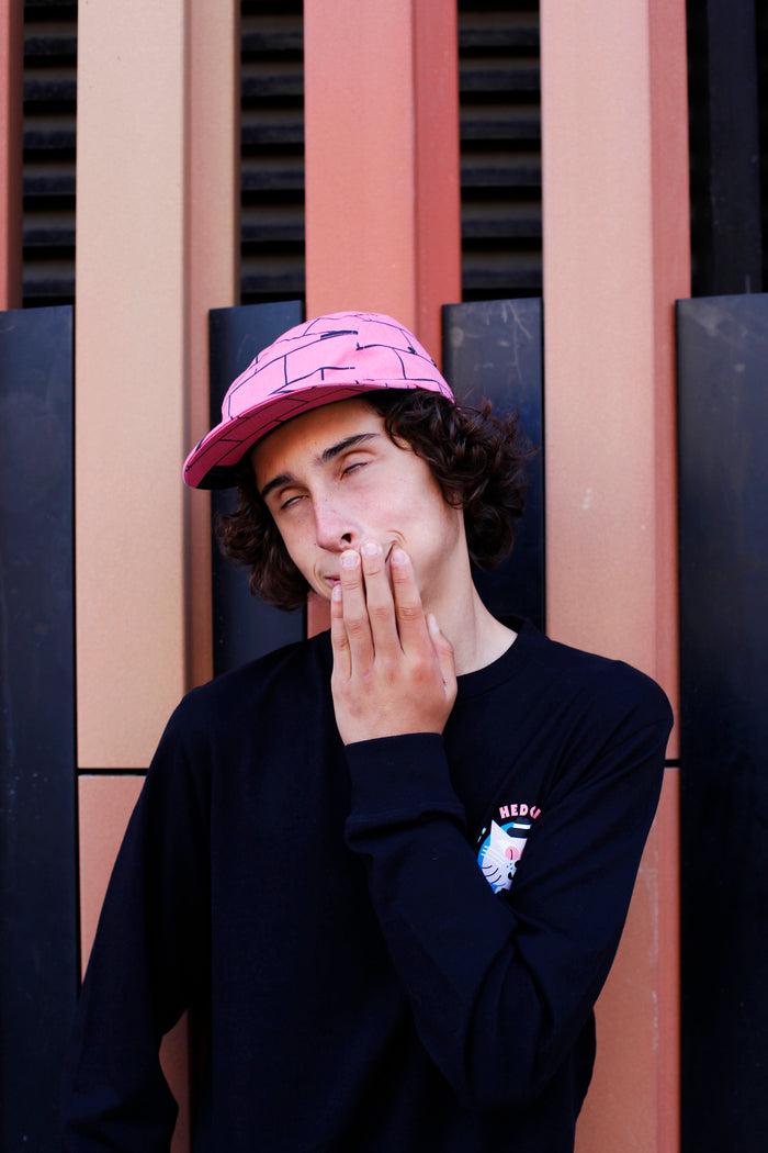 Laser Barcelona RAWAL ARTIST SERIES X HEDOF 5 PANEL HAT BRICKS