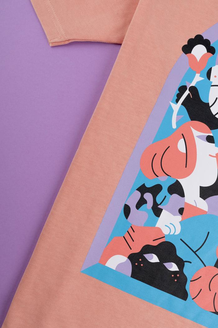 Laser Barcelona RAWAL ARTIST SERIES X HEDOF TEE PEACH