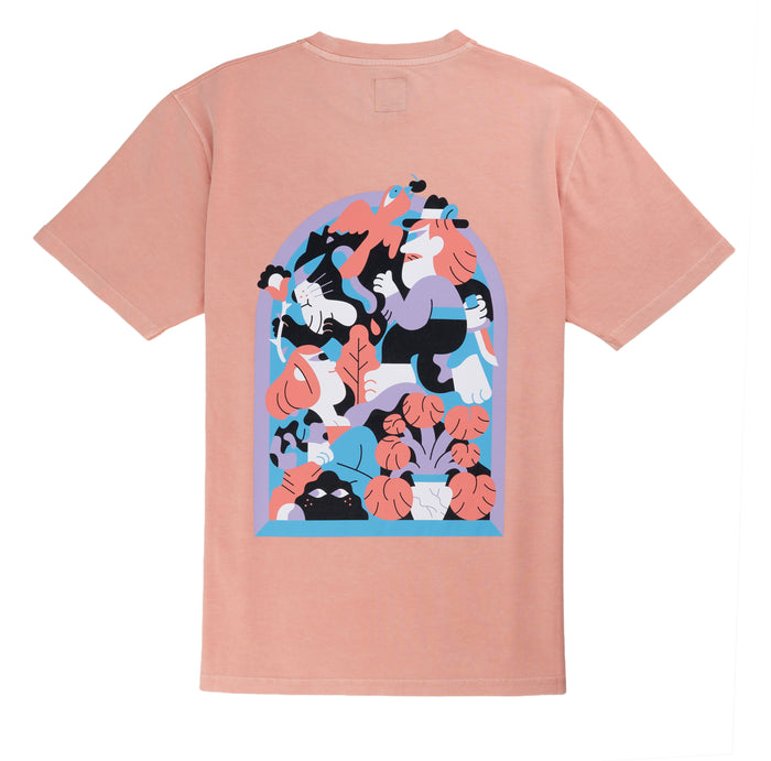 laser barcelona RAWAL ARTIST SERIES X HEDOF TEE PEACH