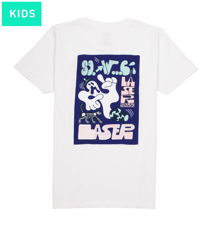 laser barcelona RAWAL ARTIST SERIES X SAWE KIDS WHITE TEE