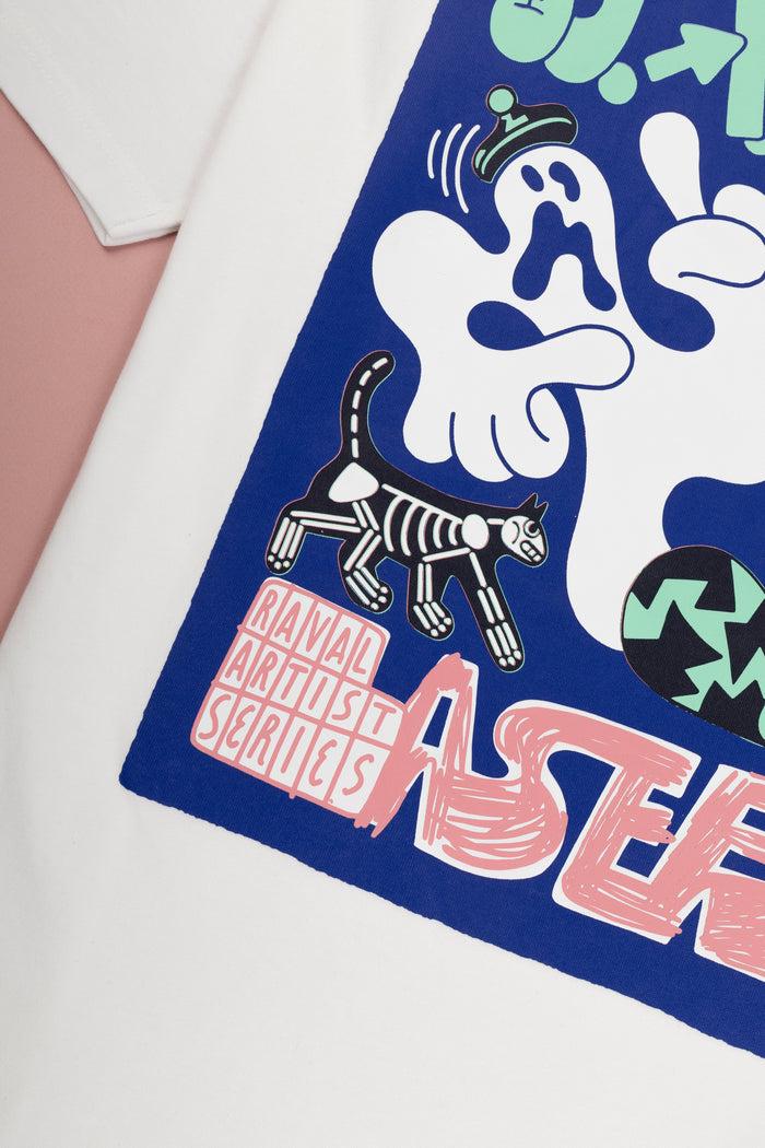 Laser Barcelona RAWAL ARTIST SERIES X SAWE TEE WHITE