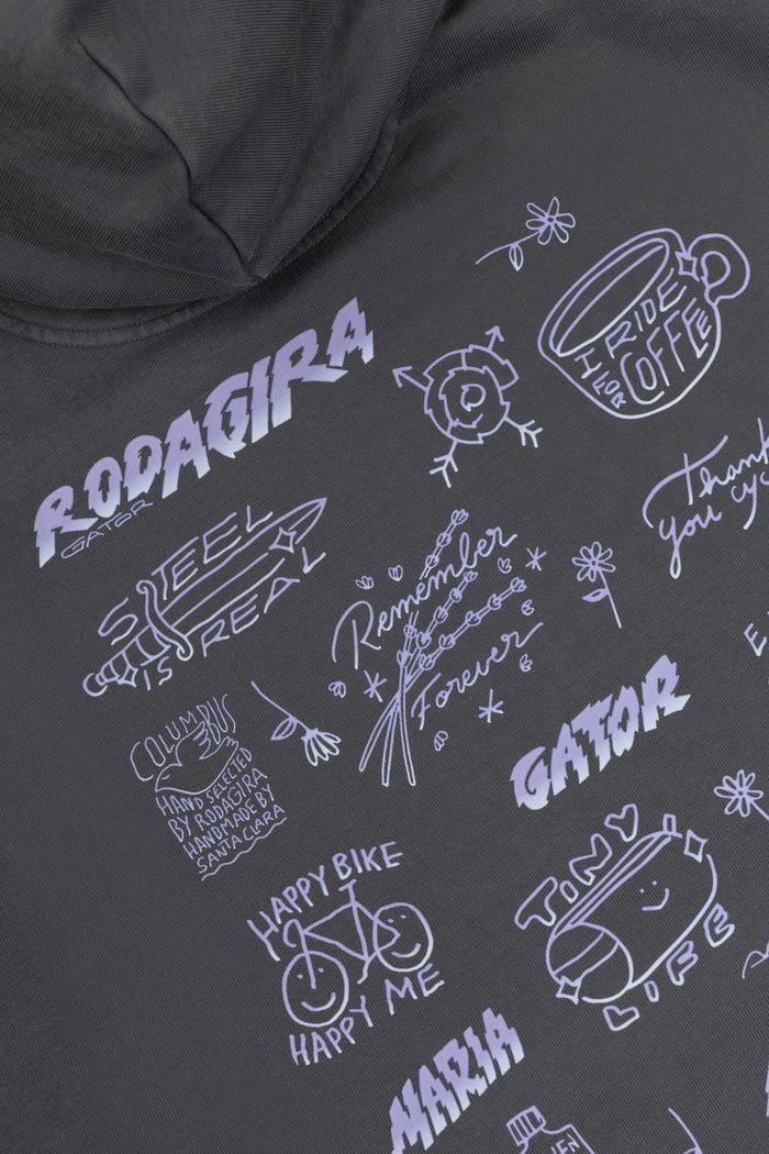 Laser Barcelona RODAGIRA OVERSIZE HOODIE FADED BLACK