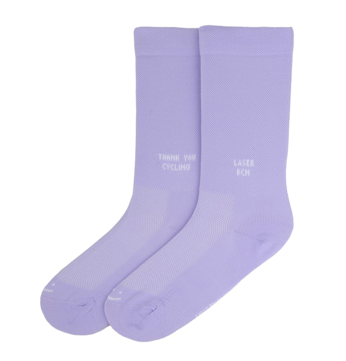 laser barcelona THANK YOU CYCLING PERFORMANCE SOCKS LAVENDER
