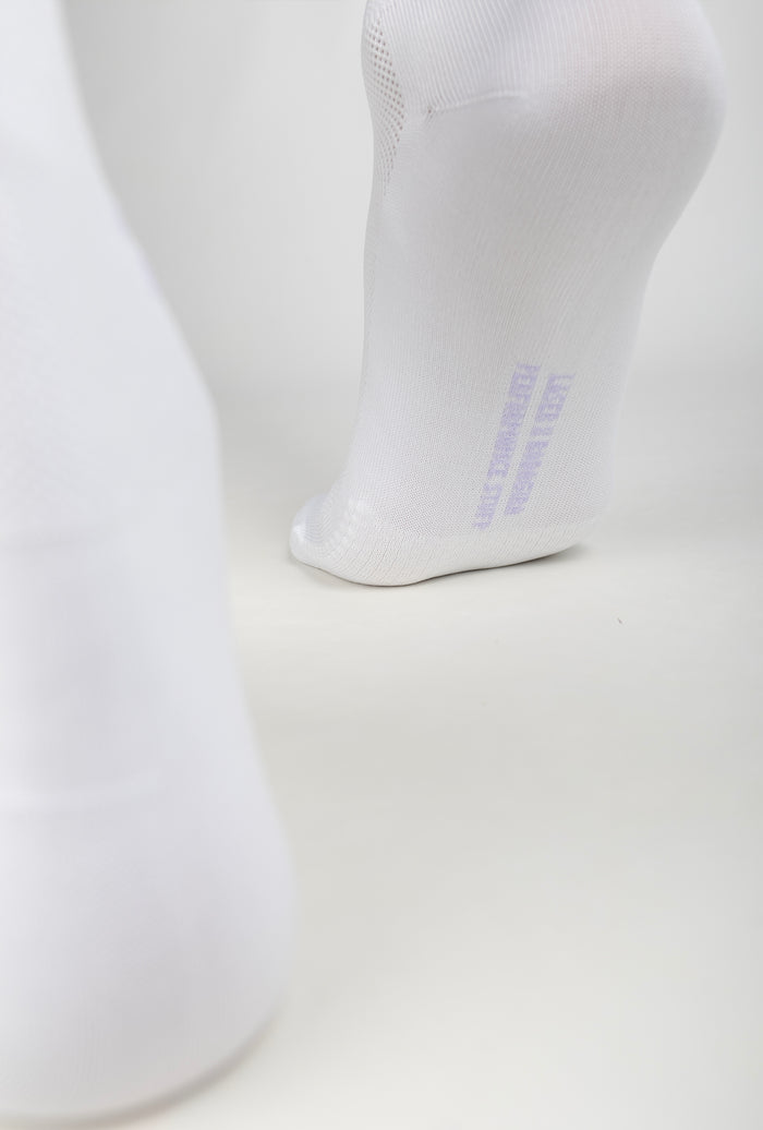 Laser Barcelona THANK YOU CYCLING PERFORMANCE SOCKS WHITE