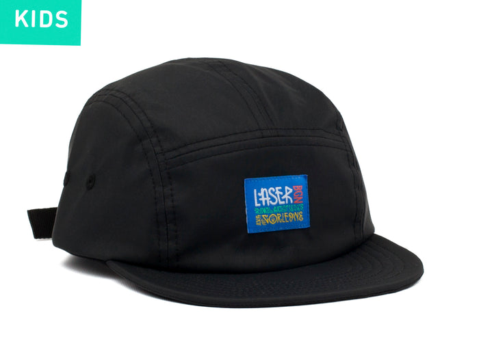 laser barcelona THE HEARTBREAK KIDS 5 PANEL HAT BLACK