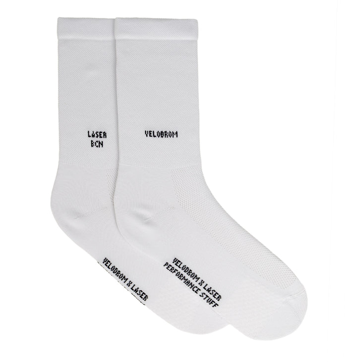 Laser Barcelona VELODROM BY LASER TRAMUNTANA PERFORMANCE WHITE SOCK