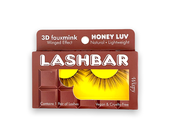 Lash Pop Single-Pack Honey Luv 3D Fauxmink Lashbar False Eyelashes False Lashes