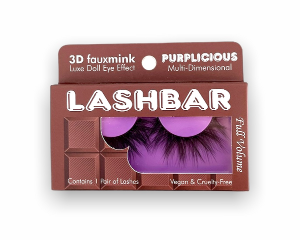 Lash Pop Single-Pack Purplicious 3D Fauxmink Lashbar False Eyelashes False Eyelashes