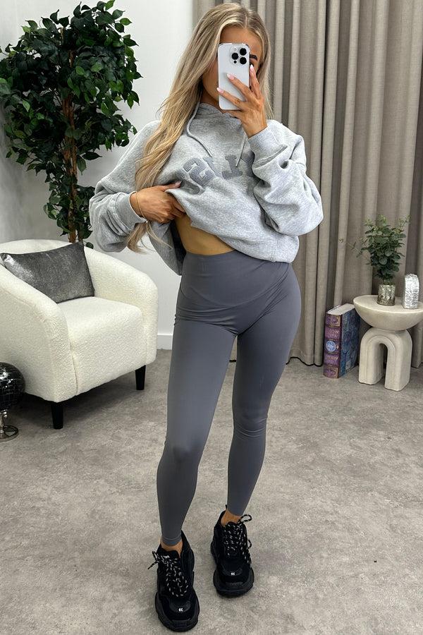 Lasula Brooklyn Grey Energy High Waisted Seamless Sculpting Gym Leggings