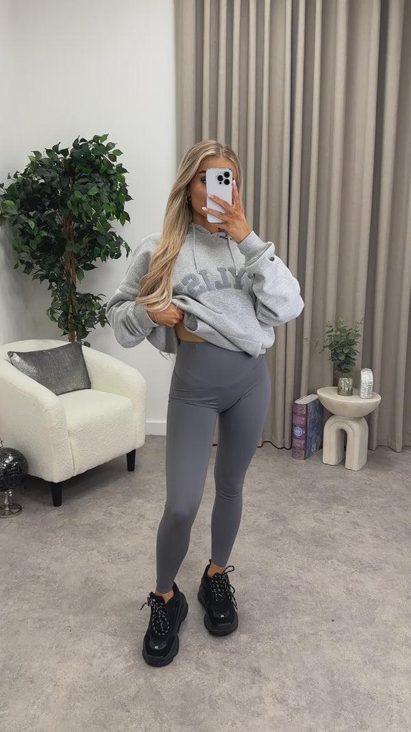 Lasula Brooklyn Grey Energy High Waisted Seamless Sculpting Gym Leggings