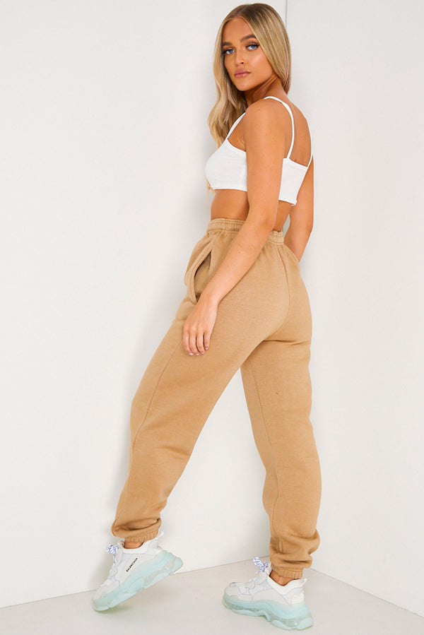 Lasula Camel Oversized Casual Joggers