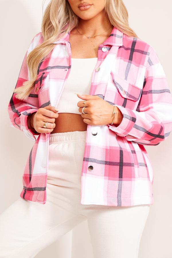 Lasula Darcy Red Check Oversized Shacket