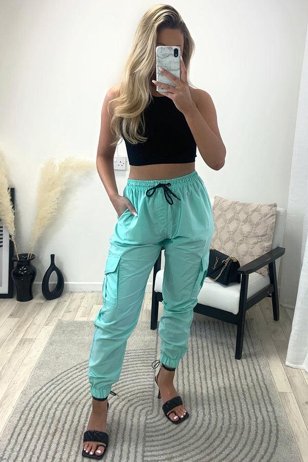 Lasula Roxy Mint Shell Pocket Cargo Trousers