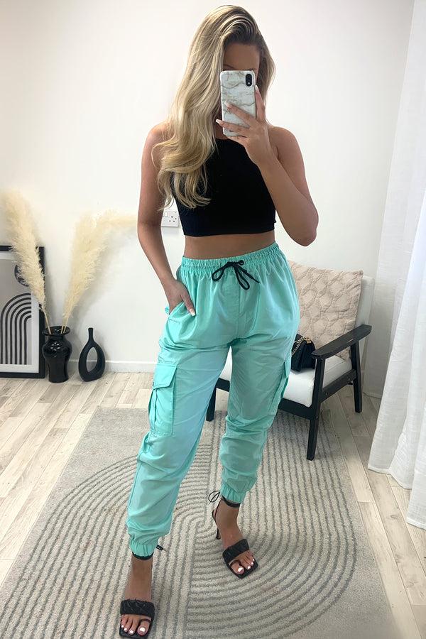 Lasula Roxy Mint Shell Pocket Cargo Trousers