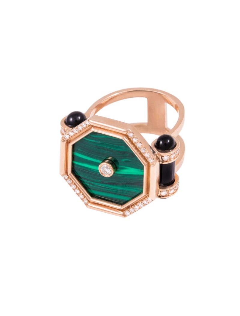 L'atelier Nawbar Amulet Hexagon Cocktail Ring