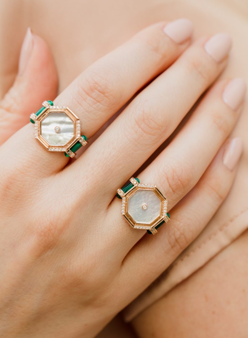 l'atelier nawbar Amulet Hexagon Cocktail Ring