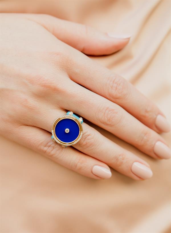l'atelier nawbar Amulet Round Cocktail Ring