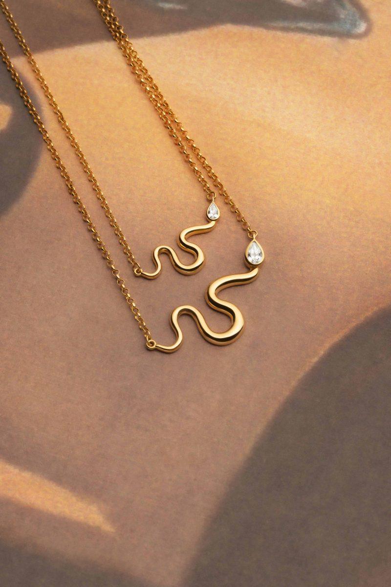 L'atelier Nawbar Boa Pear Diamond Necklace