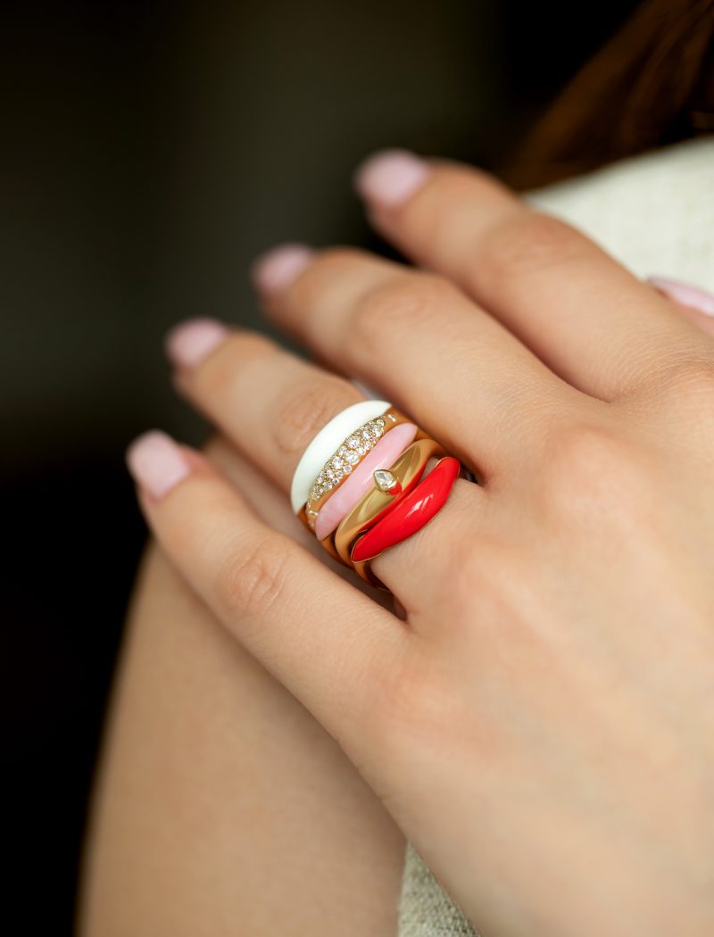 L'atelier Nawbar Boa Stackable Stone Ring