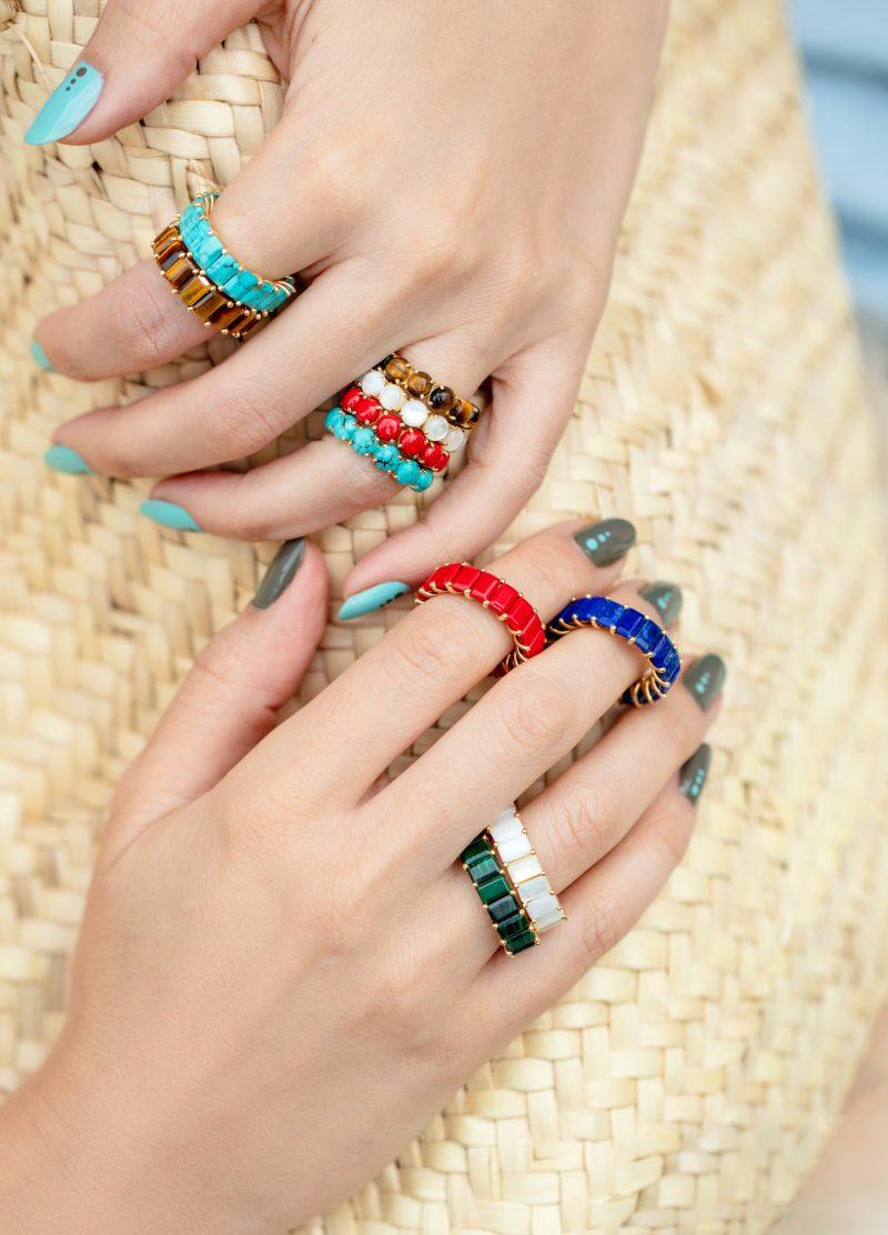 L'atelier Nawbar Duo Squares Band – Blue