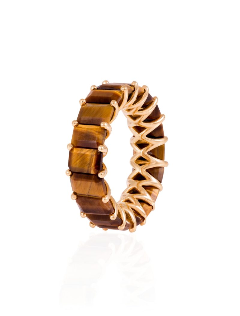 L'atelier Nawbar Duo Squares Band – Tiger Eye