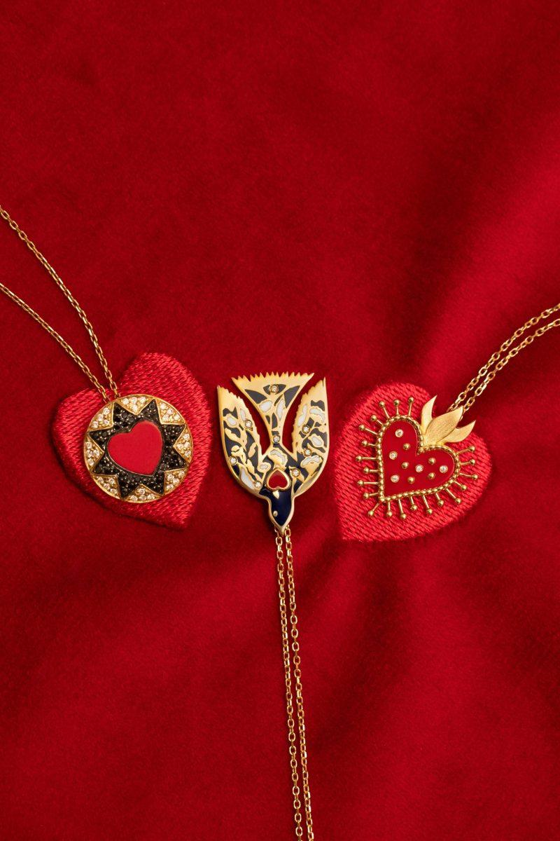 L'atelier Nawbar Flame Heart Necklace
