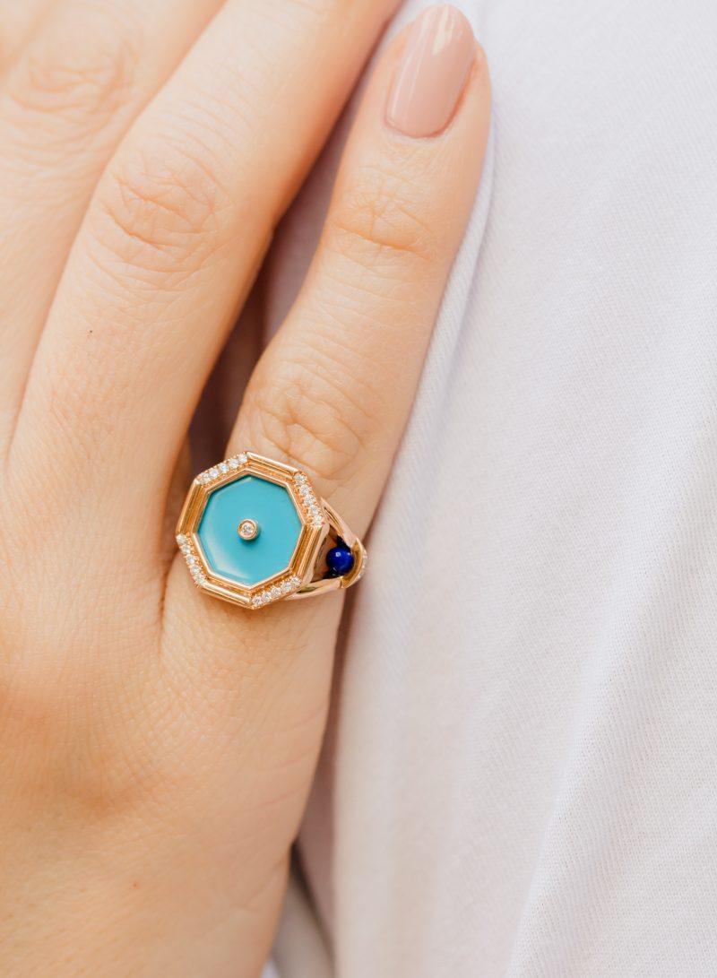 l'atelier nawbar Hexagon Cabochon Pinky