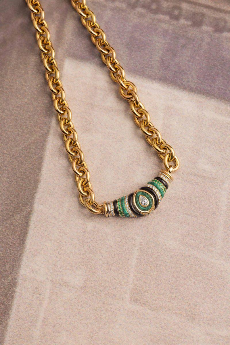 L'atelier Nawbar Large Karma Diamond Drop Necklace