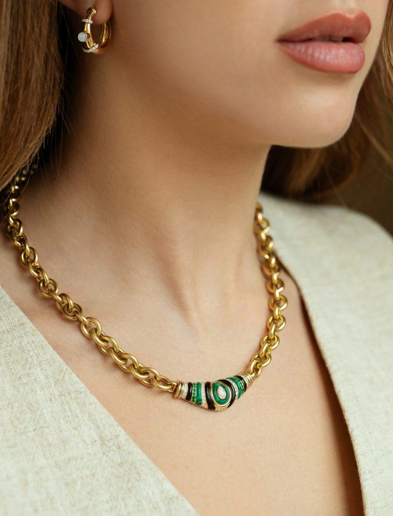 L'atelier Nawbar Large Karma Diamond Drop Necklace