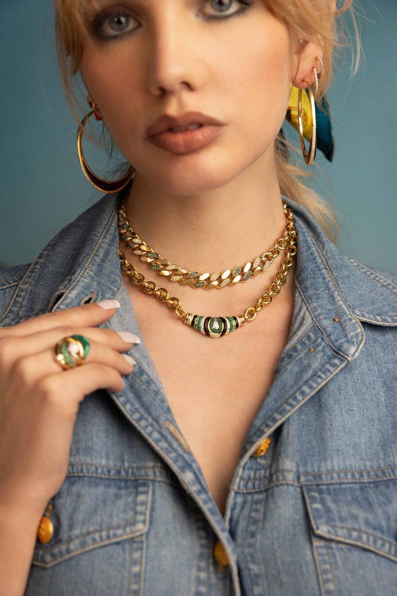 l'atelier nawbar Large Karma Diamond Drop Necklace