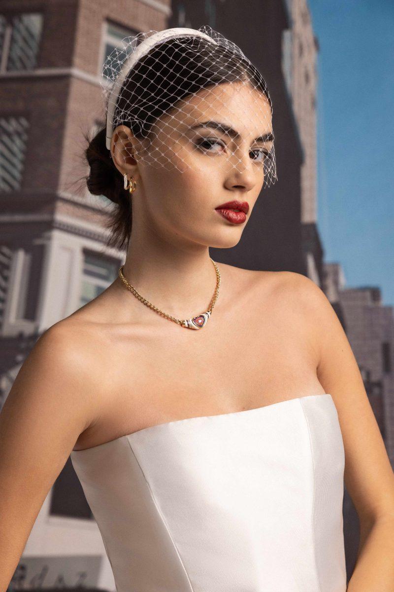 L'atelier Nawbar Large Karma Ruby Heart Necklace