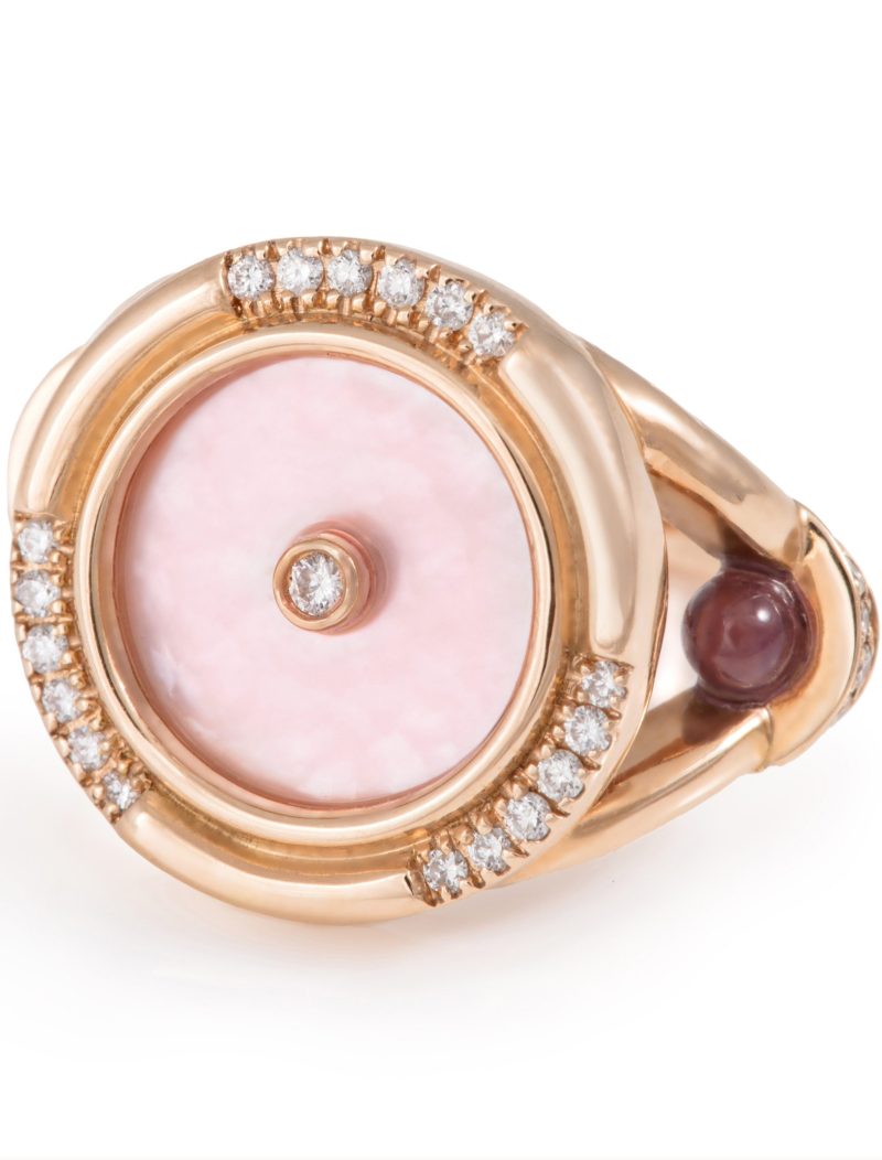 L'atelier Nawbar Pillar Round Cabochon Pinky