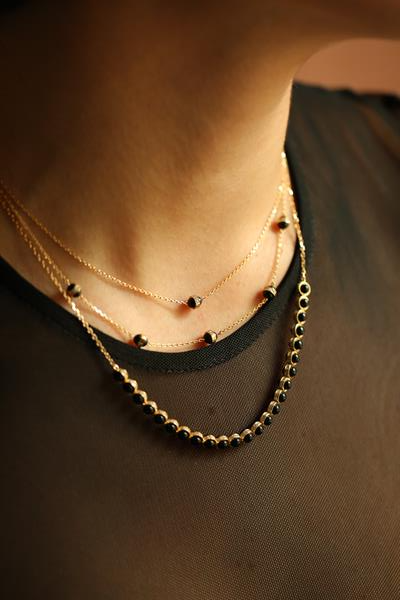 l'atelier nawbar The 5 Dots Carbon Necklace