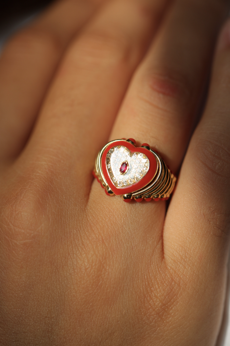 L'atelier Nawbar The Red Heart Moment Ring