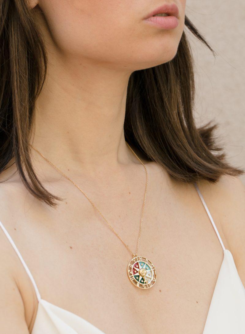 l'atelier nawbar Zodiac Wheel Necklace