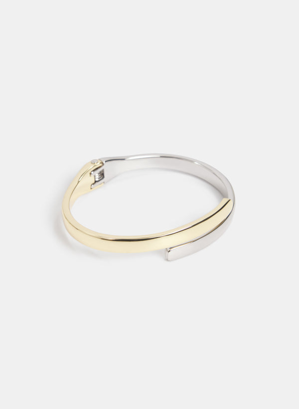 laura 2-Tone Hinge Bracelet