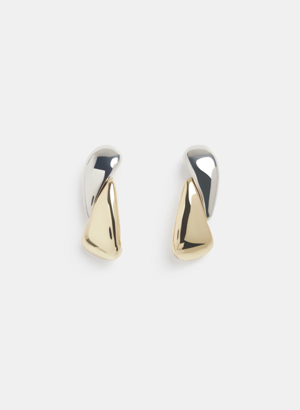 laura 2-Tone Pendant Earrings