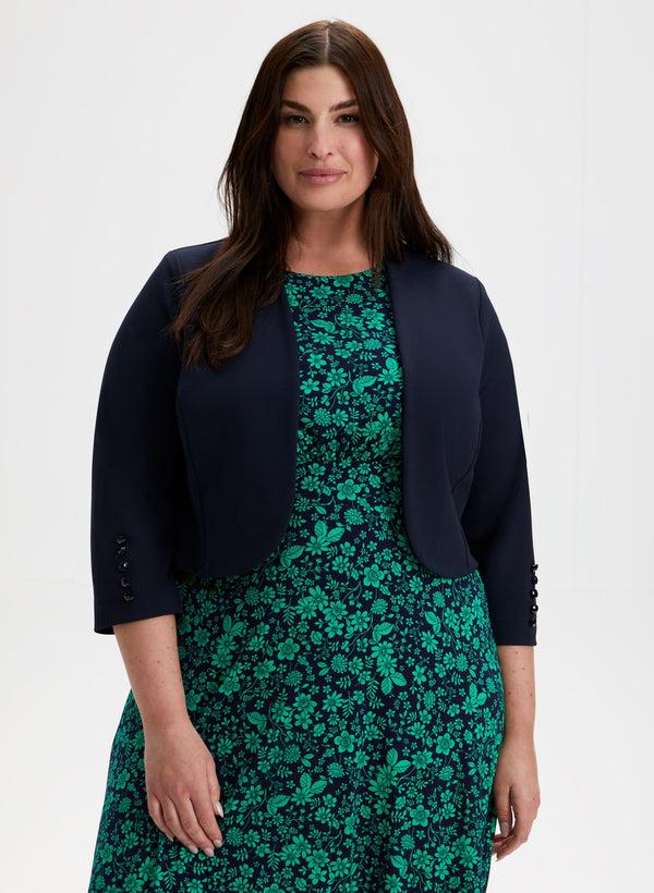 laura 3/4 Button Sleeve Bolero