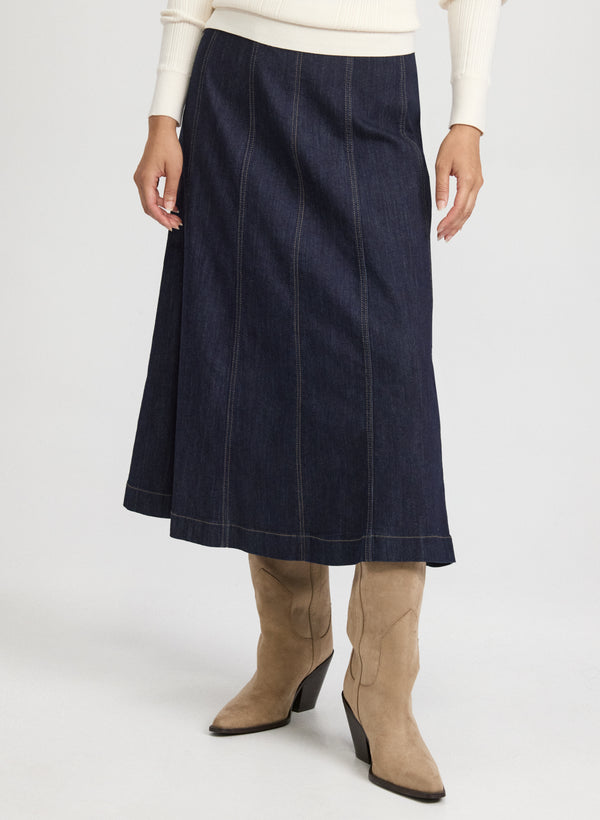 laura A-Line Denim Skirt