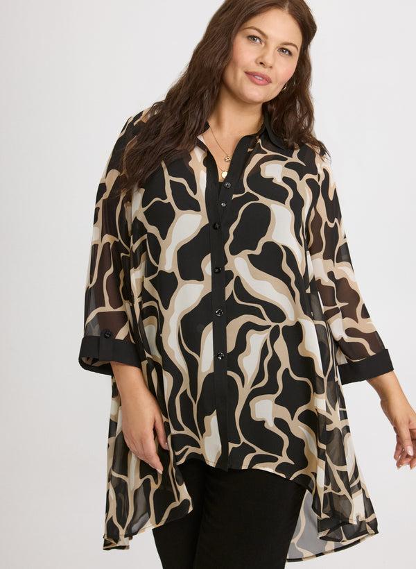 laura Abstract Chiffon Blouse