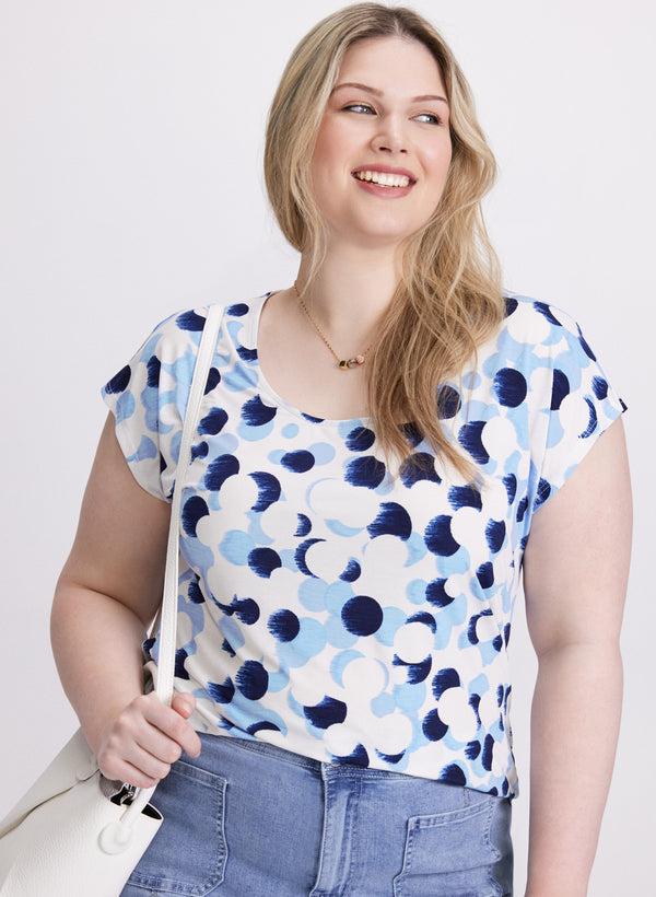 laura Abstract Dot Print Top