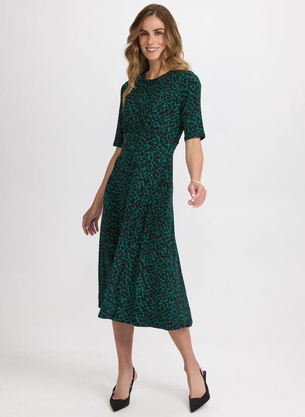 laura Abstract Midi Dress