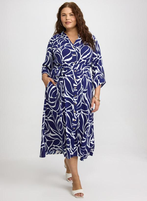 laura Abstract Print Dress