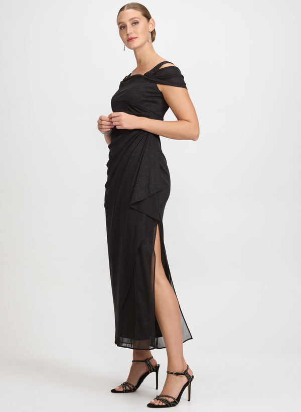 Laura Alex Evening - Draped Cold-Shoulder Dress