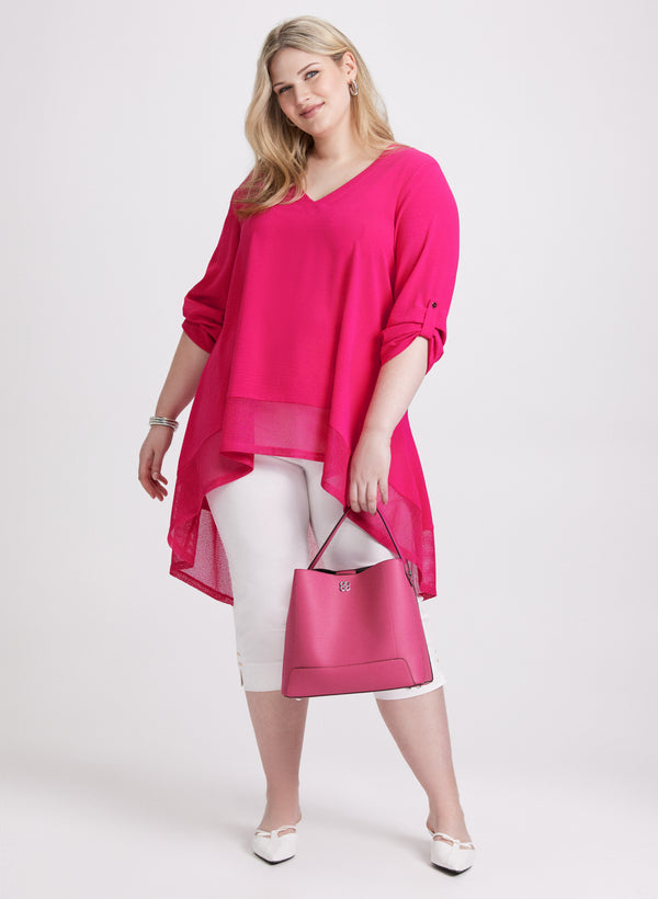 Laura Asymmetric Mesh Hem Tunic