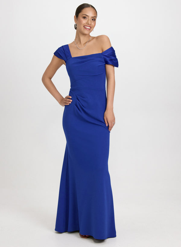 laura Asymmetric Off-Shoulder Dress
