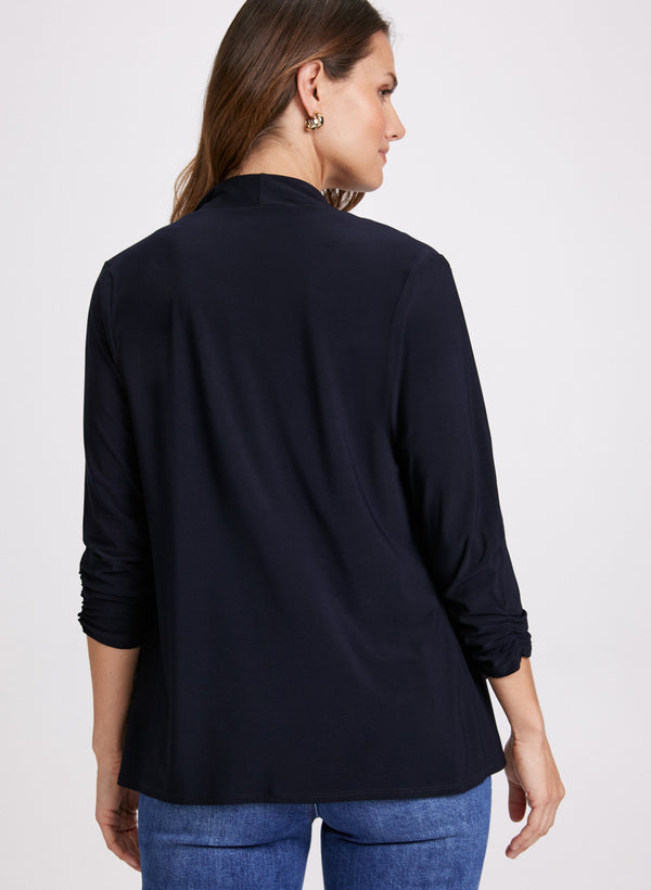 Laura Asymmetric Open Front Cardigan