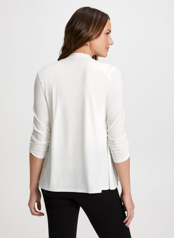 Laura Asymmetric Open Front Cardigan