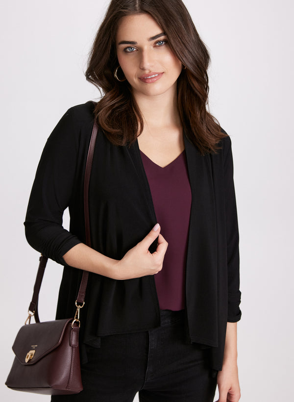 laura Asymmetric Open Front Cardigan