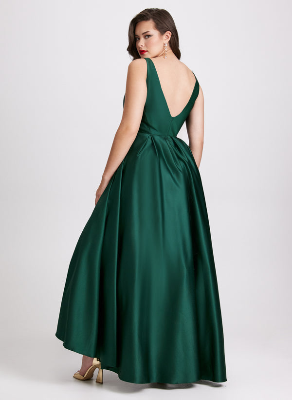 Laura Asymmetric V-Neck Dress